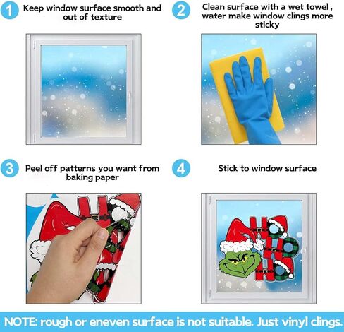 Christmas Decorations Window Clings, Double Sided Christmas Window Stickers for Glass Window Christmas Decorations for Home Indoor Decor Window Decal for School Office Classroom in Kuwait