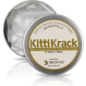 TWINCRITTERS KittiKrack Organic Silvervine Catnip Powder Substitute for Cats & Kittens | All-Natural Wild Harvested Silvervine Powder | 3 Individual 5-Gram KittiKrack Powder Packs | 15g in Saudi Arabia