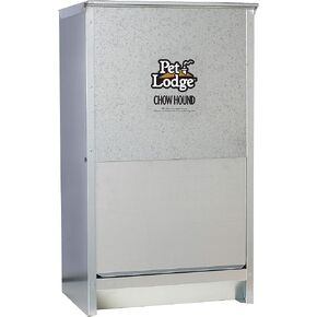 Pet Lodge® Automatic Dog Feeder | Chow Hound Outdoor Pet Feeder | Tough Galvanized Steel | Made in USA (25 lb) in Saudi Arabia