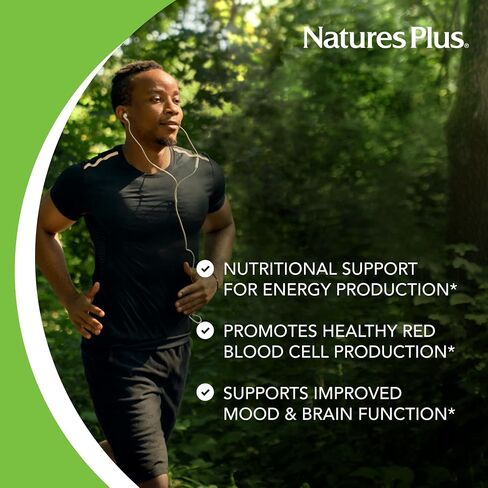 NaturesPlus Vitamin B6 (Pyridoxine HCI) - 100 mg, 90 Vegetarian Tablets - Energy & Metabolism Booster, Hair Skin & Nails, Memory, Mood, Immune System Support Supplement - Gluten-Free - 90 Servings in Saudi Arabia
