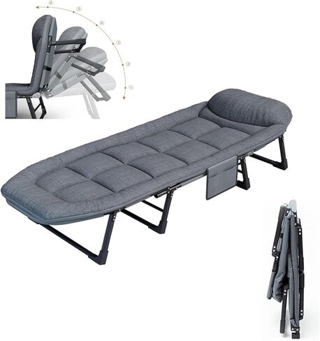 Niceway Comfortable Camping Cot Bed for Adults - Foldable & Portable Folding Sleeping Cots with Heavy Duty Frame, Ideal for Outdoor Tenting, Travel & Family Camp in Saudi Arabia