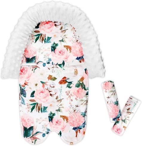 ديليمي مسند رأس مقعد السيارة للأطفال، مسند رأس مقعد السيارة الناعم للرضع للأولاد والبنات، دعم رأس مقعد السيارة مع غطاء الأشرطة لمقاعد السيارة وعربات الأطفال والحراس، زهرة وردية in Kuwait