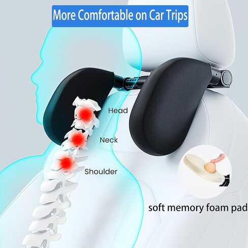 وسادة مسند رأس السيارة من روري للأطفال البالغين، مسند رأس Road Pal قابل للتعديل لدعم الرقبة والرأس للسفر والنوم (أسود) in Saudi Arabia