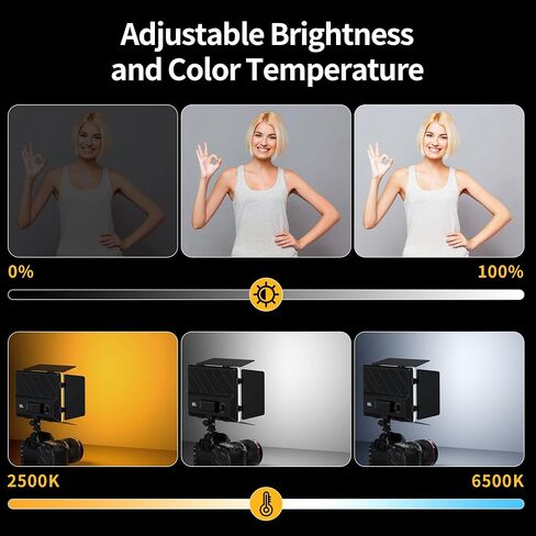 PIXEL 20W Video Light Camera Photography Lights Bi-Color Dimmable 2500-6500K Led Video Studio Streaming Lights Photo Video Shooting Photo Lighting for Outdoor Photography Live Streaming Zoom Calls in Saudi Arabia