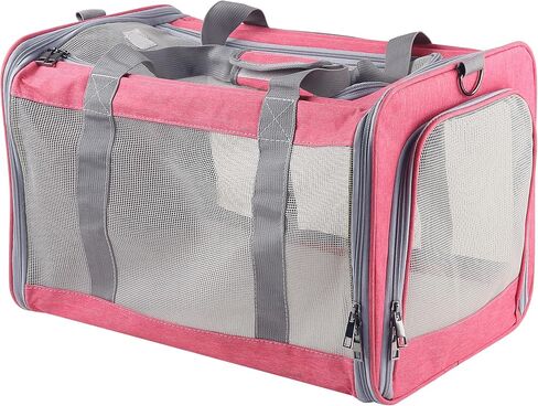 Atvobiy Cat Carriers Soft-Sided Pet Carrier for Large and Medium Cats 20 lbs, Dog Carriers for Small Dogs, Puppy Travel Bag with Big Storage Bag 4 Ventilated Windows, 3 Doors in Saudi Arabia
