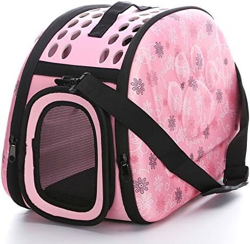 Foldable Pet Dog Carrier Cage Collapsible Travel Kennel - Portable Pet Carrier Outdoor Shoulder Bag for Puppy Dog Cat (S, Grey) in Saudi Arabia