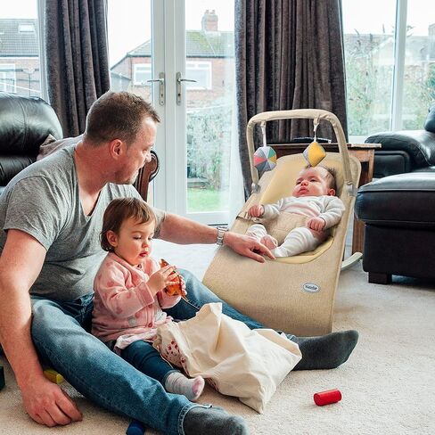 Baby Bouncer,Portable Baby Bouncer Seat for Infants,Bouncer Seat for Babies, Newborn Bouncer with 3-Point Harness, Seat & Infant to Toddler Rocker for Babies 0-6 Months (Khaki) in Kuwait