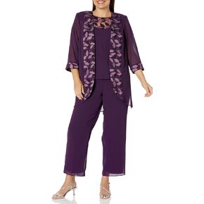 طقم سراويل اجتماعية للسيدات من Le Bos بمقاس كبير مكون من 3 قطع من الدانتيل in Kuwait