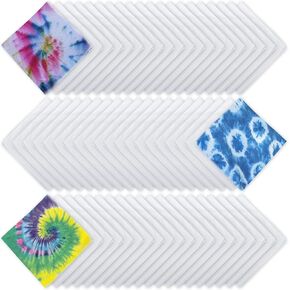 60 قطعة من باندانا بيضاء لصبغ التعادل، باندانا بلون سادة يمكنك صنعها بنفسك مناديل قطنية فارغة مناديل عادية متعددة الأغراض لتصميمات صبغ التعادل، والحرف اليدوية، والرسم، والمشروعات الفنية (22 × 22) in Kuwait