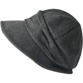 CHARM Womens Newsboy Winter Hat - Organic Cotton Bonnet Visor Casquette Chemo Cap