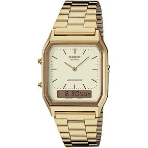 Casio AQ230GA-9D Men's Analog Digital Dual Time Gold Tone Metal Band Watch in Saudi Arabia