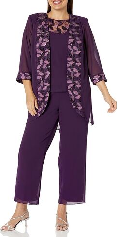 طقم سراويل اجتماعية للسيدات من Le Bos بمقاس كبير مكون من 3 قطع من الدانتيل in Kuwait