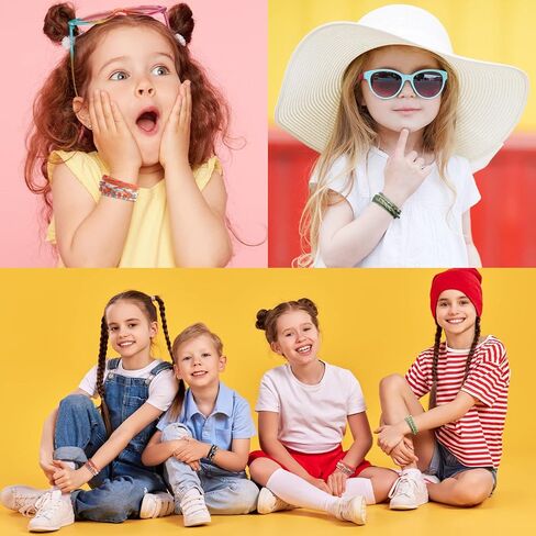 أساور VSCO 24 قطعة سوار الصداقة مضفر متمدد نمط عرقي منسوج سوار متمدد مطرز أساور لطيف قابل للتعديل مطرز أساور مع عقدة منزلقة لـ VSCO الفتيات المراهقات, خرز in Kuwait