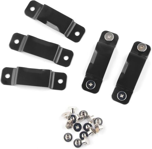 مجموعة مقاطع حامل شريط قياس VAXATO مكونة من 5 قطع، حامل حزام شريط قياس، مشبك حزام قياس الشريط، مشبك شريط قياس معدني مع براغي مناسبة لحافظة الشريط الجلدي وحقيبة جيب الأدوات in Kuwait