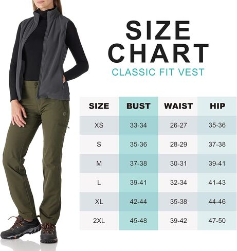 Outdoor Ventures Women’s Fleece Vest, Zip Up Lightweight Soft Running Vest Outerwear Sleeveless with Pockets in Kuwait