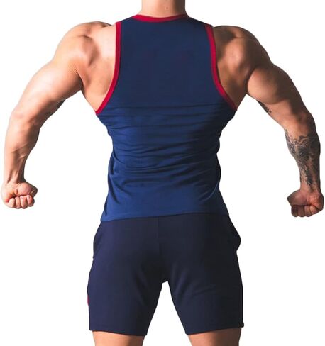 Magiftbox Mens Quick-Dry Workout Lightweight Stringer Training Singlet Athletic Muscle Tank Tops for Men T48 in Kuwait