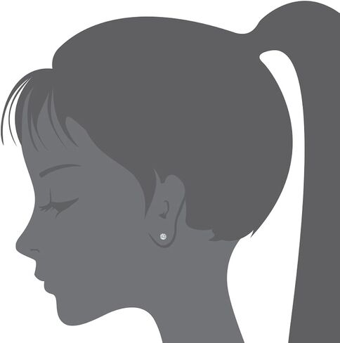 10K سلة الذهب الأبيض جولة تشيكوسلوفاكيا مكعب زركونيا سوليتير الأطفال مسمار المسمار أقراط الفتيات الطفل in Kuwait