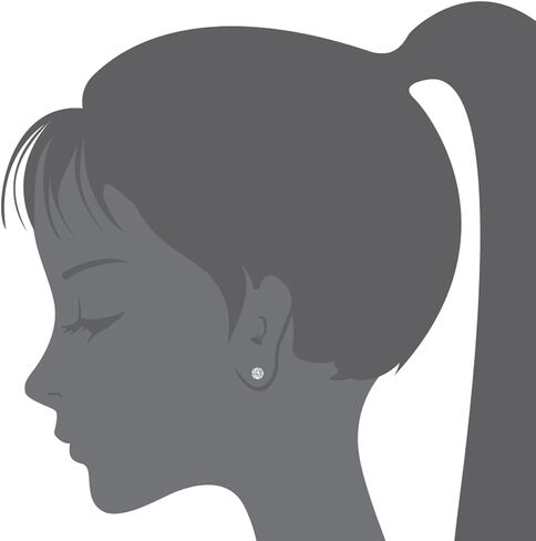 10k White Gold Basket Round CZ Cubic Zirconia Solitaire Children Stud Screwback Baby Girls Earrings in Kuwait