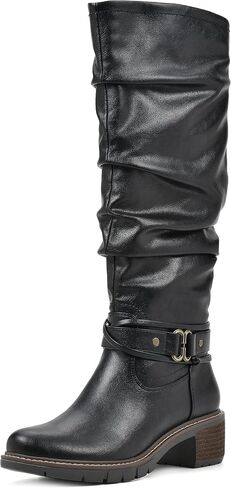 WHITE MOUNTAIN Women's Shoes Crammers Stack-Heeled Tall Boot in Saudi Arabia
