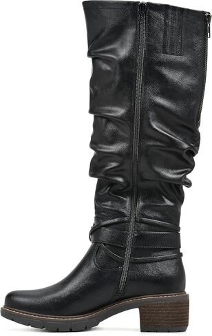 WHITE MOUNTAIN Women's Shoes Crammers Stack-Heeled Tall Boot in Saudi Arabia