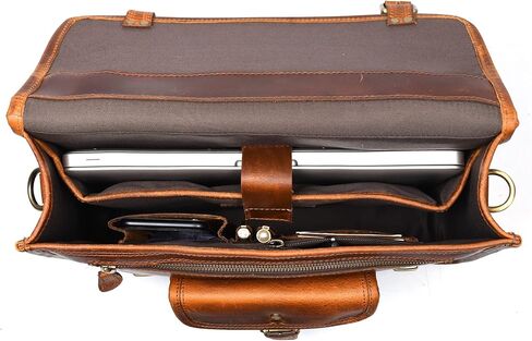 حقيبة ماسنجر جلدية عتيقة مقاس 15 بوصة | حقيبة كمبيوتر محمول من شركة Aaron Leather Goods in Kuwait