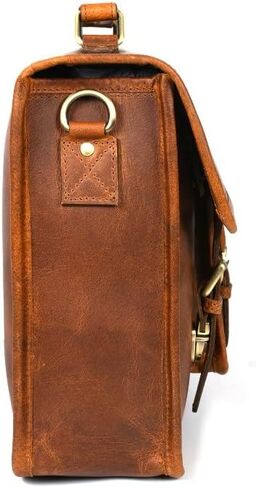 حقيبة ماسنجر جلدية عتيقة مقاس 15 بوصة | حقيبة كمبيوتر محمول من شركة Aaron Leather Goods in Kuwait