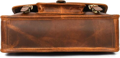 حقيبة ماسنجر جلدية عتيقة مقاس 15 بوصة | حقيبة كمبيوتر محمول من شركة Aaron Leather Goods in Kuwait