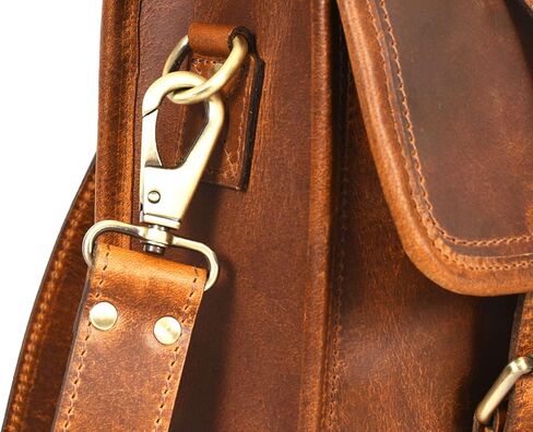 حقيبة ماسنجر جلدية عتيقة مقاس 15 بوصة | حقيبة كمبيوتر محمول من شركة Aaron Leather Goods in Kuwait
