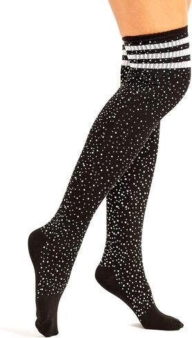 Over Knee Socks Women's Sparkle Rhinestone Stocking Long Casual Socks glitter High Boot Socks in Kuwait