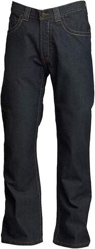 LAPCO FR Modern Jeans for Men, Flame Retardant Work Pants, Relaxed Fit, Low-Rise, Bootcut, Washed Denim, P-INDM44 in Kuwait