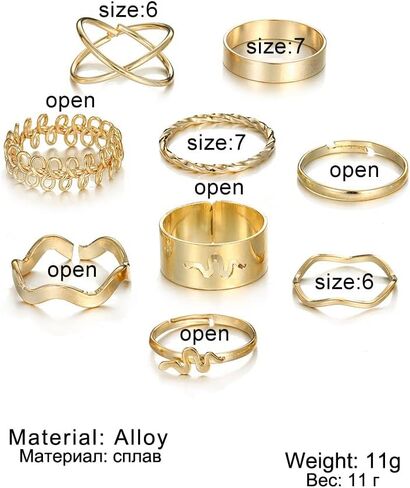 Knuckle Rings Set for Women Girls Snake Chain Stacking Ring Gold Knuckle Rings Set for Women Girls Snake Chain Stacking Ring Vintage BOHO Midi Rings Vintage BOHO Midi Rings for Women Men Hollow Carved Flowers Crystal Rings in Saudi Arabia