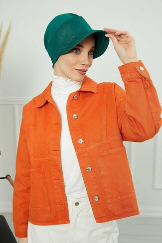 Instant Turban Newsboy Women's Cap, 95% Cotton Bonnet-Hat Scarf Chemo Headwear Visor Cap with Flower in Saudi Arabia