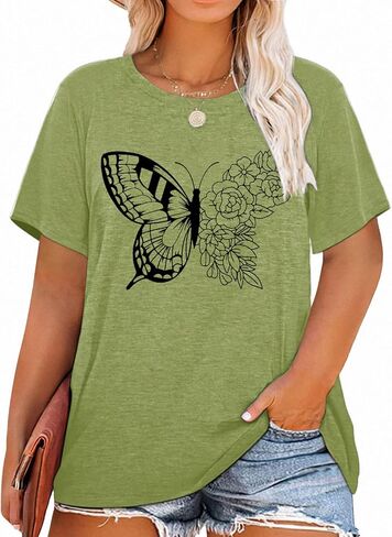 المرأة شروق الشمس غروب الشمس تي شيرت مضحك الرسم عادية كم قصير المحملة طبيعة السفر قميص بلايز in Kuwait