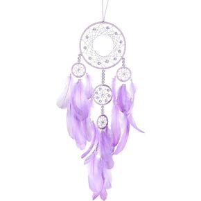 Soft Dream Catchers - Aqua Blue Goose Feathers with Multiring, Luxury Pearl, Handmade Large Dreamcatcher for Bedroom, Dream Catcher for Girls, Dream Catchers for Boys, Dream Catcher Wall Decor