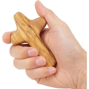 Yookin Natural Wood Olive Hand Held Clinging Cross Hand Carved Wooden Holding Cross 4 inches long Jesus Cross Gift for Prayer Palm Church Gift Palm Cross(A)