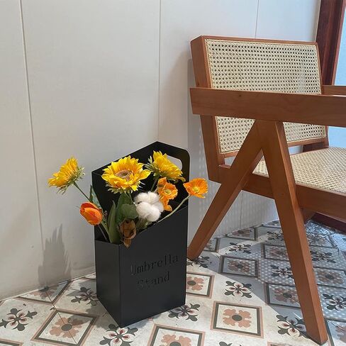 ديليفينغ حامل مظلة اسود لعصا المشي والمظلات، حامل مظلة معدني للمدخل الخارجي والداخلي، مربع، طبقة مزدوجة in Kuwait