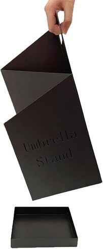 ديليفينغ حامل مظلة اسود لعصا المشي والمظلات، حامل مظلة معدني للمدخل الخارجي والداخلي، مربع، طبقة مزدوجة in Kuwait