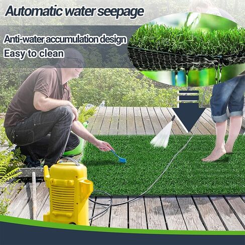 Embellbatt 51in X 31.5in العشب الاصطناعي للكلاب بول العشب منصات الكلب قعادة العشب التدريب حصيرة العشب وهمية للكلاب داخلي في الهواء الطلق حديقة الديكور سهلة التنظيف in Kuwait