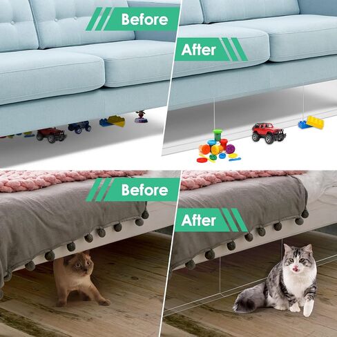 BESTLUBE Under Bed Blocker for Pets King Size Bed, 7 inches High 6 Pack Bed Stoppers Under Bed, Pet Blocker with Strong Adhesive, Gap Stopper Under Couch or Bed to Stop Things Going Into in Saudi Arabia