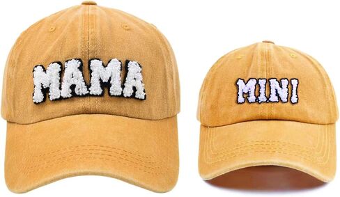 2PCS Family Hat Set - Mama & Mini Retro Baseball Cap - Snap Cap - Mother's Day in Saudi Arabia