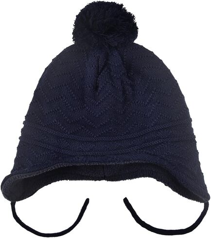 Toddler Winter Hat with Mittens Set - Baby Kids Warm Fleece Knit Beanie Hat & Thick Gloves Skiing Cap for Boys Girls in Kuwait