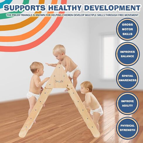 دريدل مثلث تسلق مع خيمة - العاب تسلق خشبية للاطفال الصغار والرضع - متسلق ملون قابل للطي لصالة الالعاب الرياضية الداخلية للاطفال - امنة بنسبة 100% - معتمدة من قانون تحسين سلامة المنتجات الاستهلاكية - in Kuwait