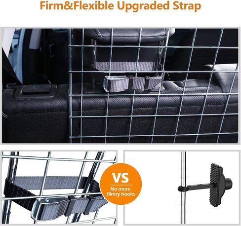 Dog Barrier for SUV Car & Vehicles, Adjustable Pet Barrier Car Gate Universal Fit Wire Mesh Dog Car Guard - Car Divider for Dogs Pets SUVs--2SET in Kuwait