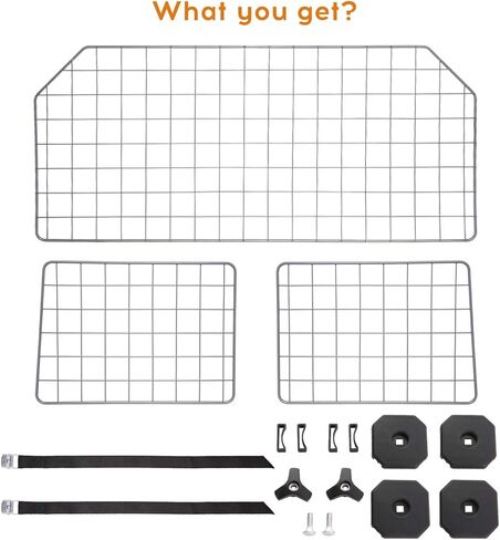 Dog Barrier for SUV Car & Vehicles, Adjustable Pet Barrier Car Gate Universal Fit Wire Mesh Dog Car Guard - Car Divider for Dogs Pets SUVs--2SET in Kuwait