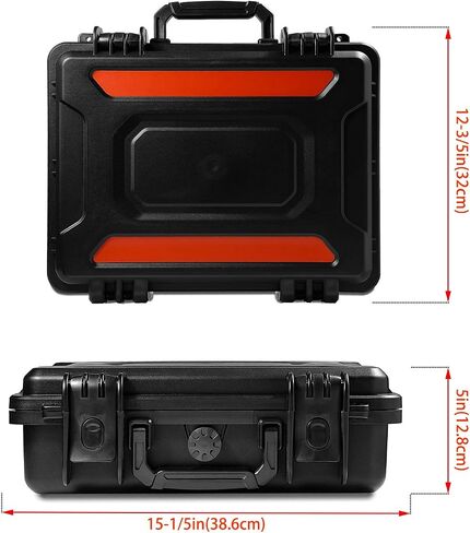 15in Waterproof Hard Case with DIY Customizable Foam Insert (13.5 x 10 x 6in Interior) in Kuwait