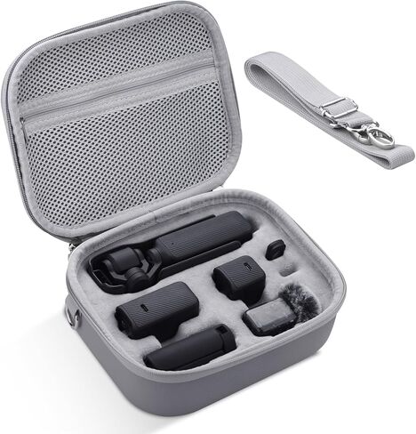 REYGEAK DJI Osmo Pocket 3 Bag, Portable PU Leather Portable Travel Case Carry Bag, Waterproof and Wear-Resistant for Bag/Pocket 3 Creative Combo Accessories with and Other Accessories in Kuwait