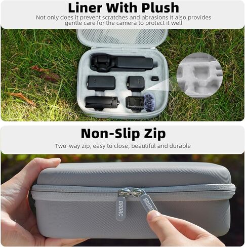REYGEAK DJI Osmo Pocket 3 Bag, Portable PU Leather Portable Travel Case Carry Bag, Waterproof and Wear-Resistant for Bag/Pocket 3 Creative Combo Accessories with and Other Accessories in Kuwait