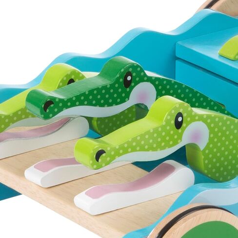 Melissa & Doug First Play Chomp and Clack Alligator Wooden Push Toy and Activity Walker - Pretend Play Developmental Baby Push Walker Toy For Toddlers Ages 1+, 1 EA in Saudi Arabia