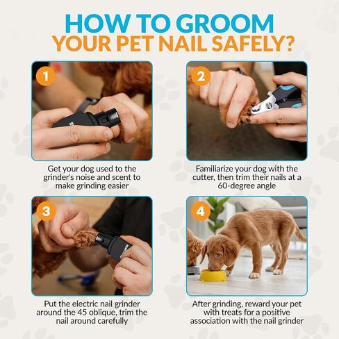 Sharpets Dog Nail Grinder with LED Light, Dog Nail Clipper, Trimmers Clipper Super Quiet for Large Small Dogs Cats Grooming Kit, Dog Nail Clippers for Large Dogs in Saudi Arabia