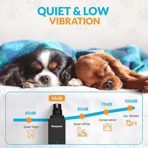Sharpets Dog Nail Grinder with LED Light, Dog Nail Clipper, Trimmers Clipper Super Quiet for Large Small Dogs Cats Grooming Kit, Dog Nail Clippers for Large Dogs in Saudi Arabia